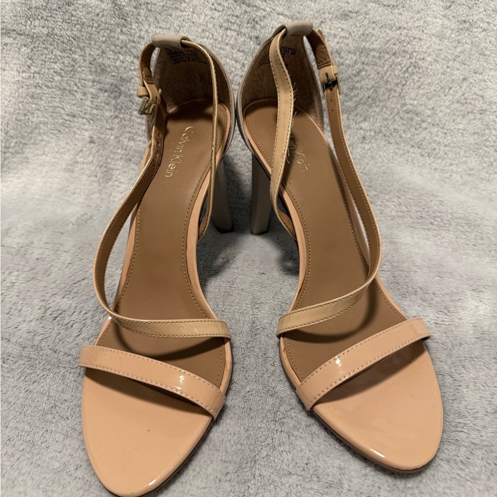 Calvin Klein Nude Strappy Heels